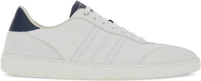 Ferragamo logo-debossed leather sneakers White