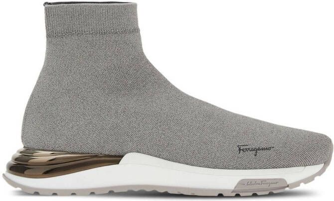 Ferragamo logo-print sock sneakers Grey