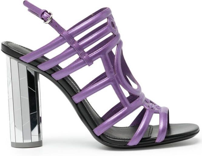 Ferragamo 105mm mirrored-heel sandals Purple