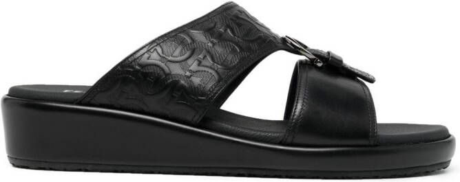 Ferragamo Murray leather sandals Black