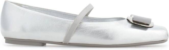 Ferragamo New Vara ballerina shoes Silver