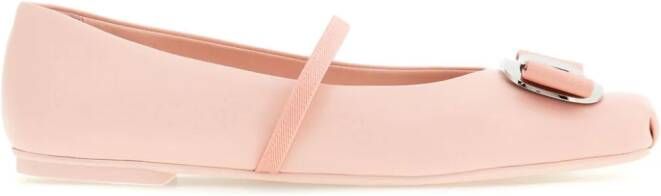 Ferragamo New Vara flat ballerina shoes Pink