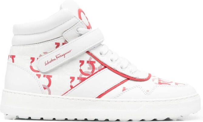 Ferragamo Noè high-top leather sneakers White