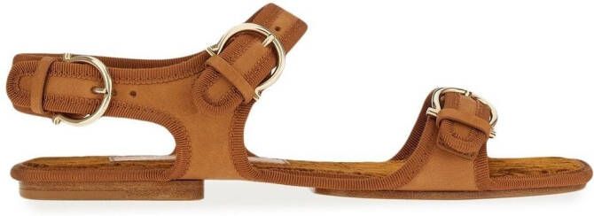 Ferragamo Nomadic Stories leather sandals Brown