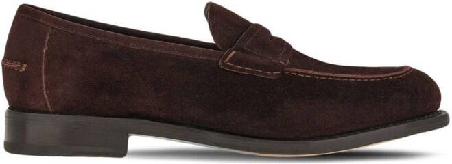 Ferragamo Penny almond toe loafers Brown