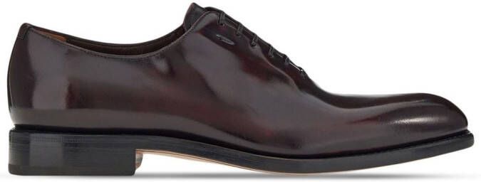 Ferragamo plain-toe Oxford shoes Red