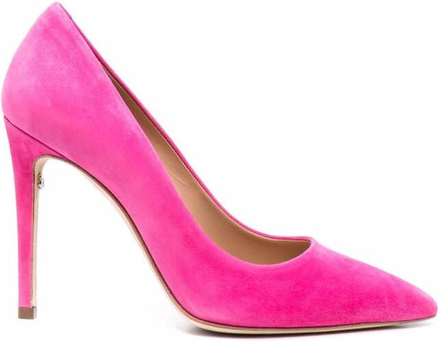Ferragamo 100mm pointed leather pumps Pink
