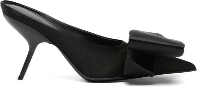 Ferragamo pointed-toe 90mm leather mules Black