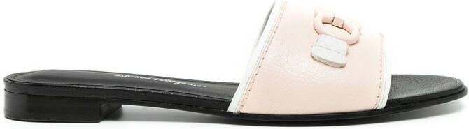 Ferragamo Rhodes Gancini-logo sandals Black