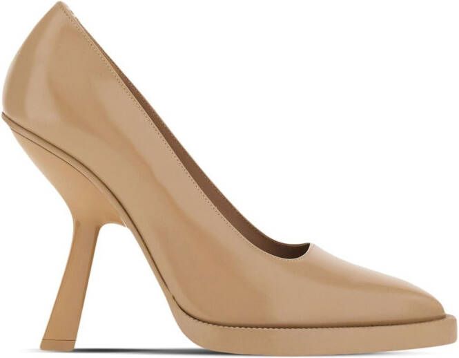 Ferragamo shaped-high-heel pumps Neutrals