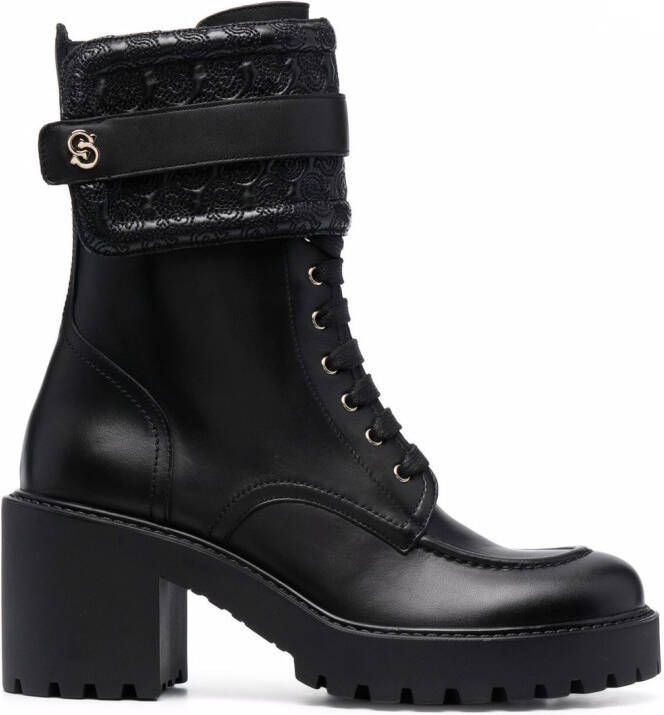 Ferragamo Shiraz leather boots Black
