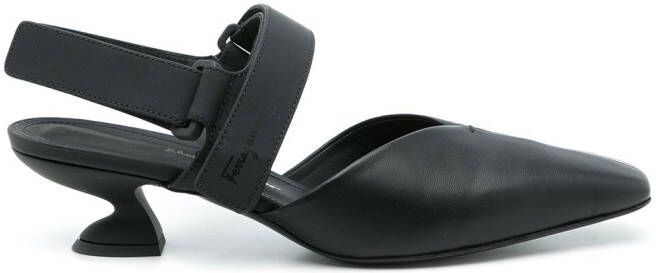 Ferragamo square-toe 45mm pumps Black