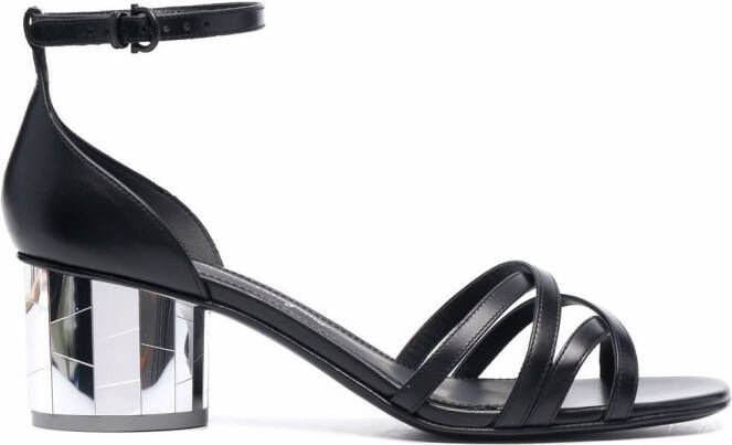 Ferragamo strap-detail open-toe sandals Black