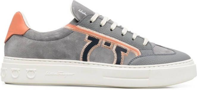 Ferragamo suede low-top sneakers Grey