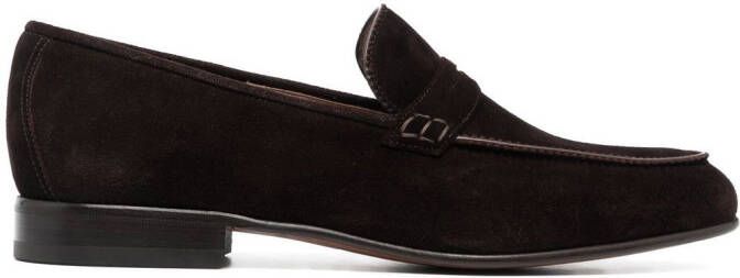 Ferragamo suede penny loafers Brown