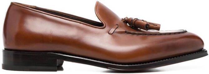 Ferragamo tassel-detail leather loafers Brown
