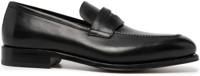 Ferragamo Tramezza leather penny loafers Black