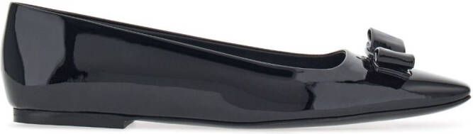 Ferragamo Vara bow ballerina shoes Black