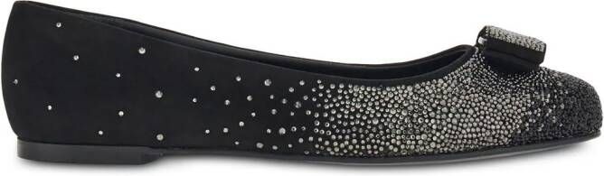 Ferragamo Vara bow ballerina shoes Black