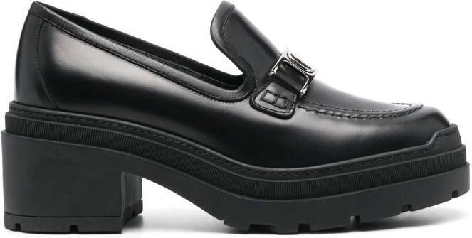Ferragamo Vara Chain leather 40mm loafers Black