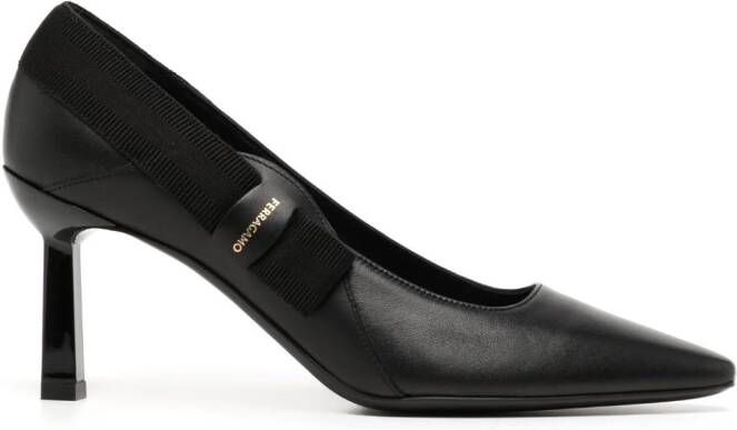 Ferragamo Vissia 70mm leather pumps Black