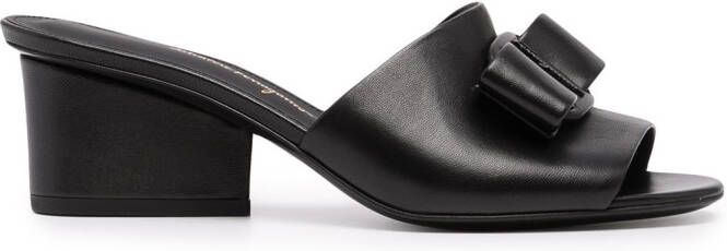 Ferragamo Viva Bow 60mm mules Black