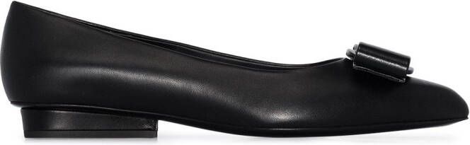 Ferragamo Viva bow ballerina flats Black