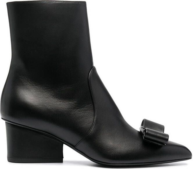 Ferragamo 55mm Viva bow-detail boots Black