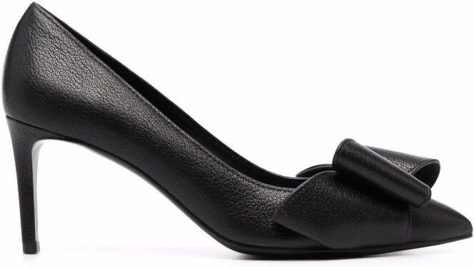 Ferragamo 70mm Zoey bow-detail pumps Black