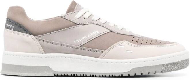 Filling Pieces logo-print suede sneakers Neutrals