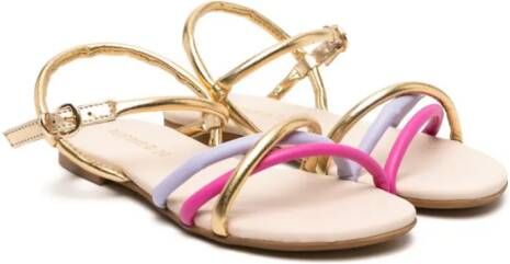 Florens open-toe leather sandals Gold