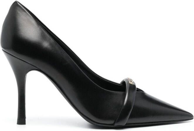 Furla pointed-toe 95mm leather pumps Black