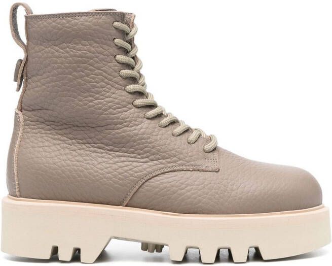 Furla Rita lace-up combat boots Neutrals