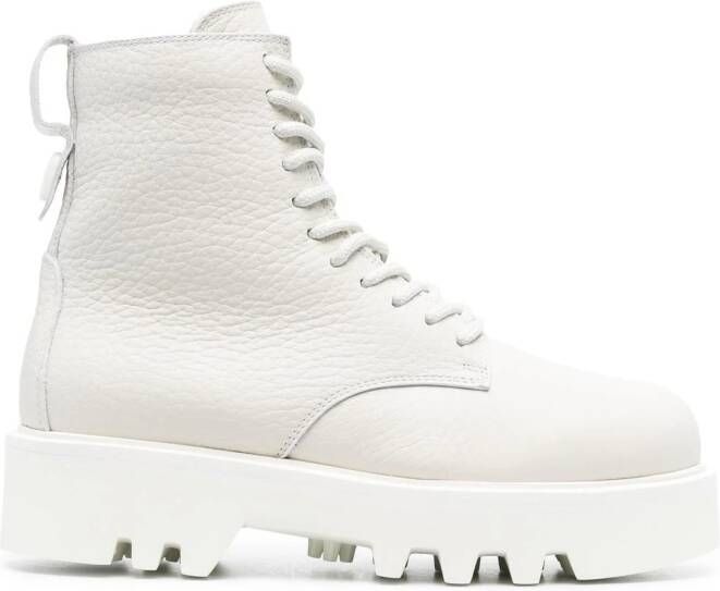 Furla Rita lace-up combat boots Neutrals