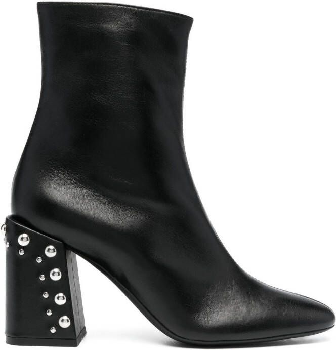 Furla studded-heel 75mm ankle boots Black