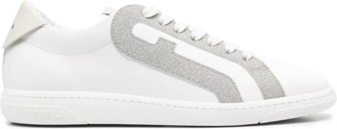 Furla Twist leather sneakers White