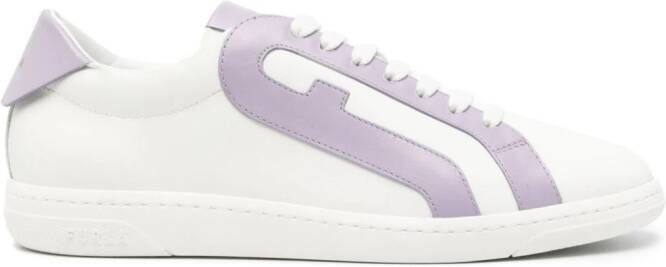 Furla Twist low-top leather sneakers White