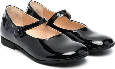 Gallucci Kids buckled ballerina pumps Black