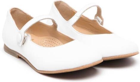 Gallucci Kids leather ballerina shoes White