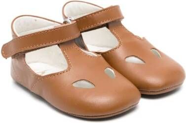 Gallucci Kids leather pre-walkers Brown