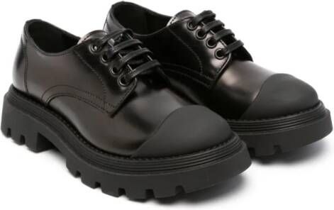 Gallucci Kids rubberised toe-cap lace-up shoes Black