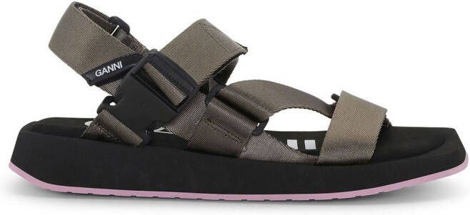 GANNI multi-strap sandals Green