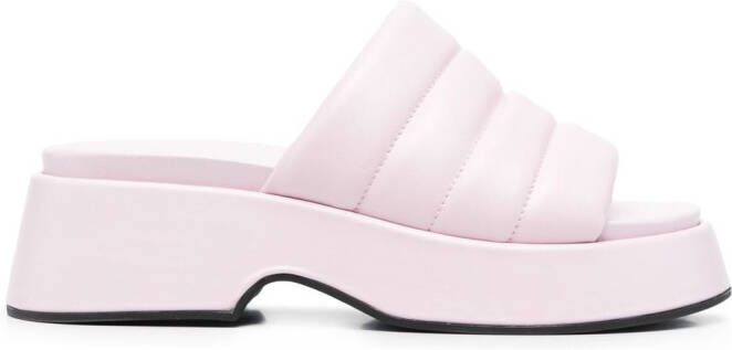 GANNI padded platform sandals Pink