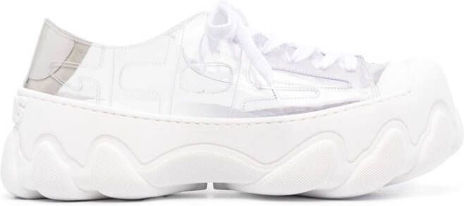 GCDS Ibex transparent low-top sneakers White