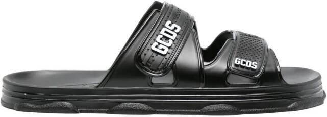 GCDS logo-print slides Black