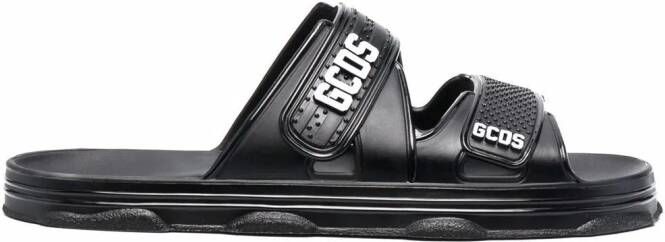 GCDS logo-strap sandals Black