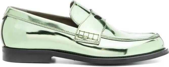 GCDS Wirdo patent-leather loafers Green