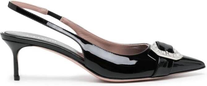 Gedebe 50mm buckle-detail leather sandals Black