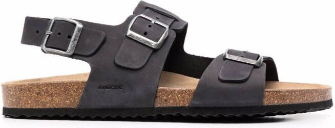 Geox Ghita leather sandals Black