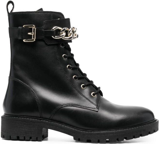 Geox Hoara leather ankle boots Black